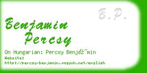 benjamin percsy business card